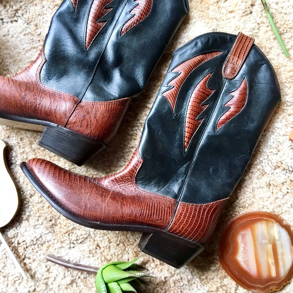 {Dolcis Genuine Leather} Western Cowboy Boots, 6.5 - Picture 2 of 8